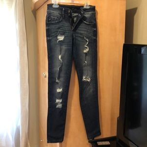 Skinny ripped jeans